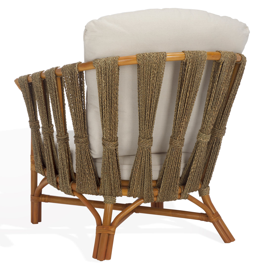 American Home Furniture Safavieh Couture Donatello Rattan Pole Accent Chair