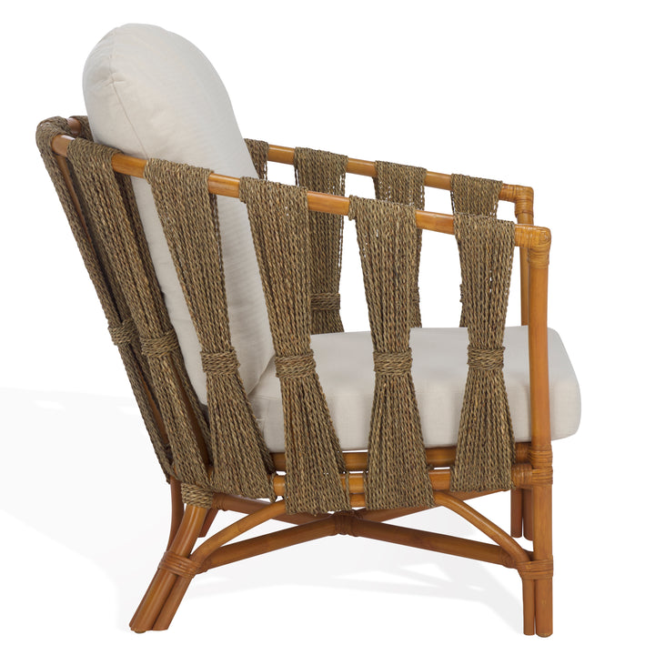 American Home Furniture Safavieh Couture Donatello Rattan Pole Accent Chair