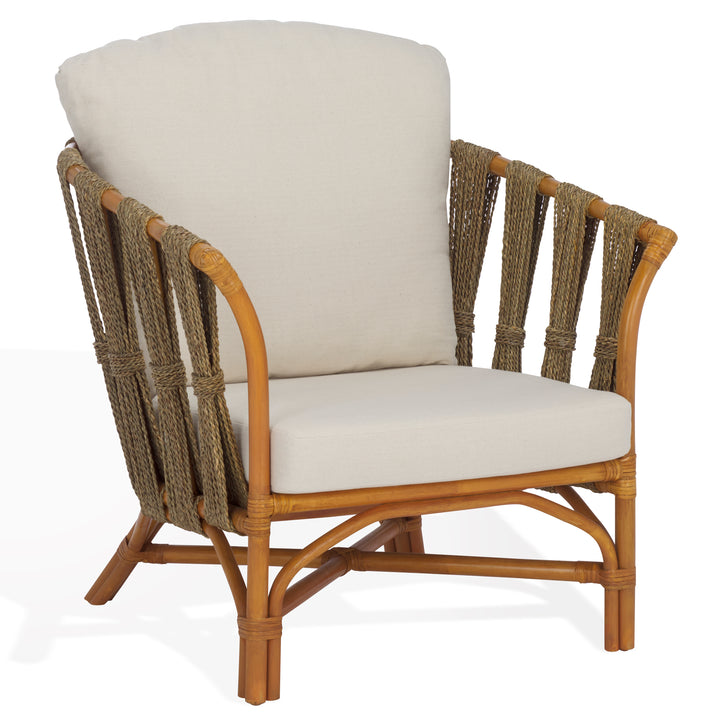 American Home Furniture Safavieh Couture Donatello Rattan Pole Accent Chair