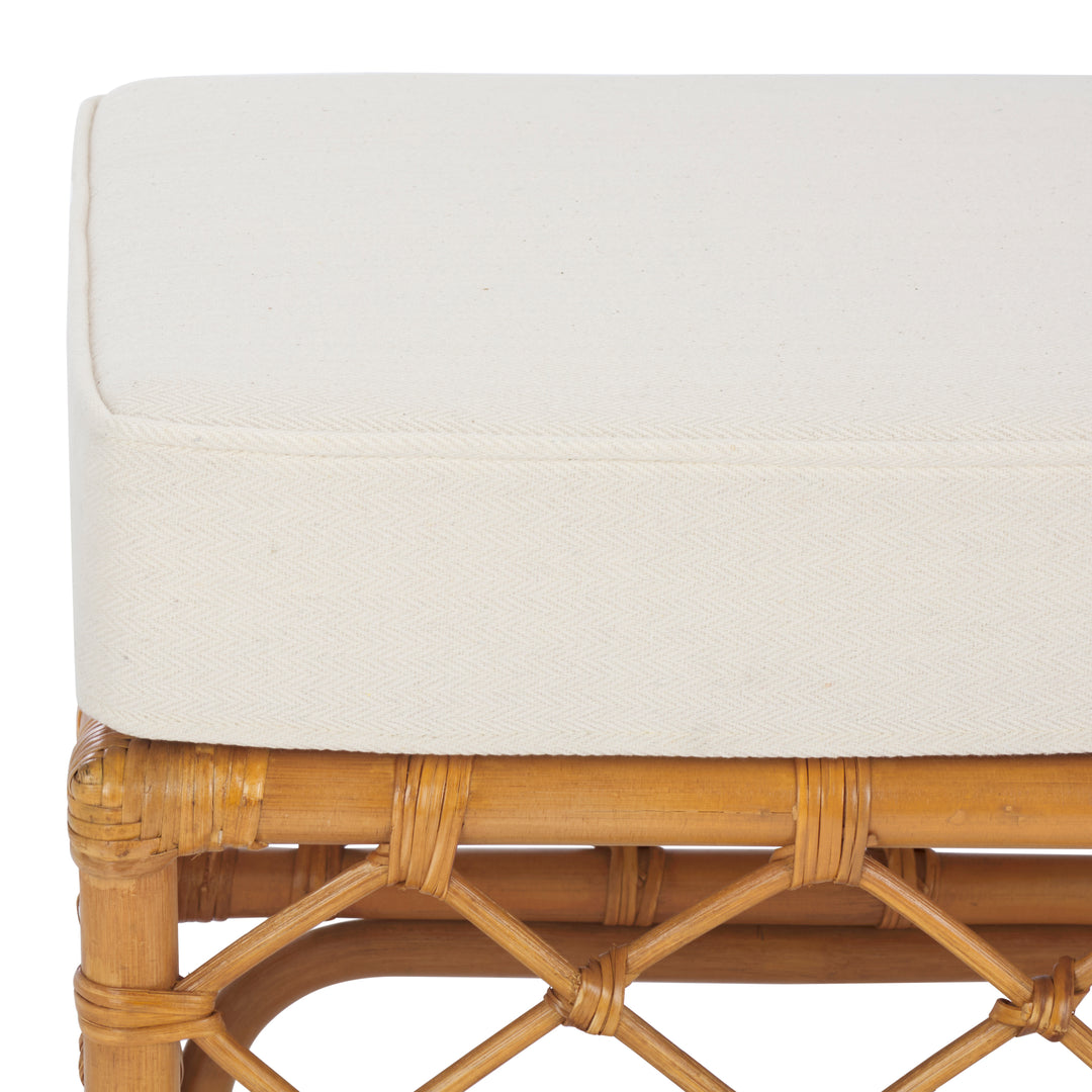 American Home Furniture Safavieh Couture Cherilynn Rattan Pole Ottoman