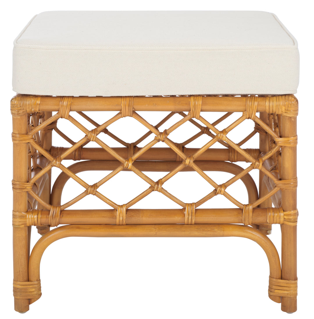 American Home Furniture Safavieh Couture Cherilynn Rattan Pole Ottoman
