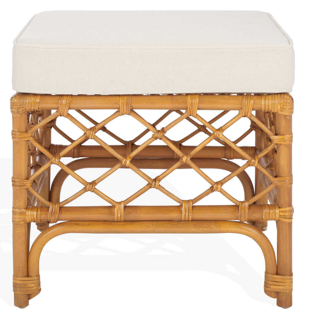 American Home Furniture Safavieh Couture Cherilynn Rattan Pole Ottoman