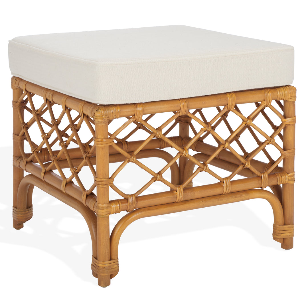 American Home Furniture Safavieh Couture Cherilynn Rattan Pole Ottoman