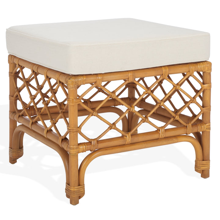 American Home Furniture Safavieh Couture Cherilynn Rattan Pole Ottoman