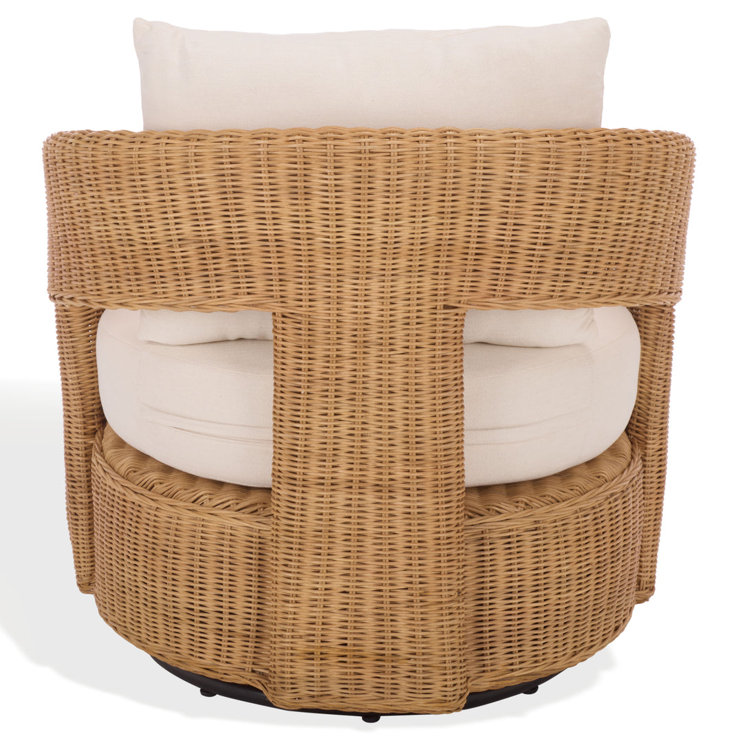 Safavieh Couture Leanna Rattan Swivel Chair