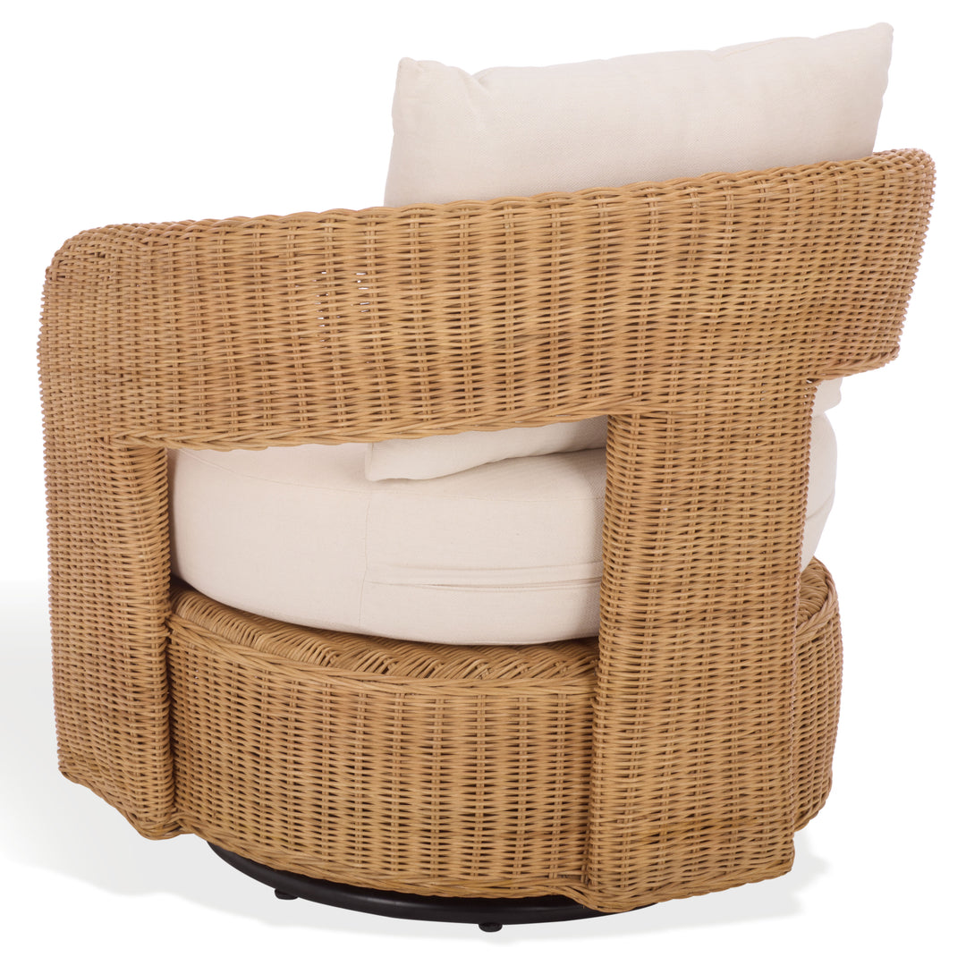 Safavieh Couture Leanna Rattan Swivel Chair