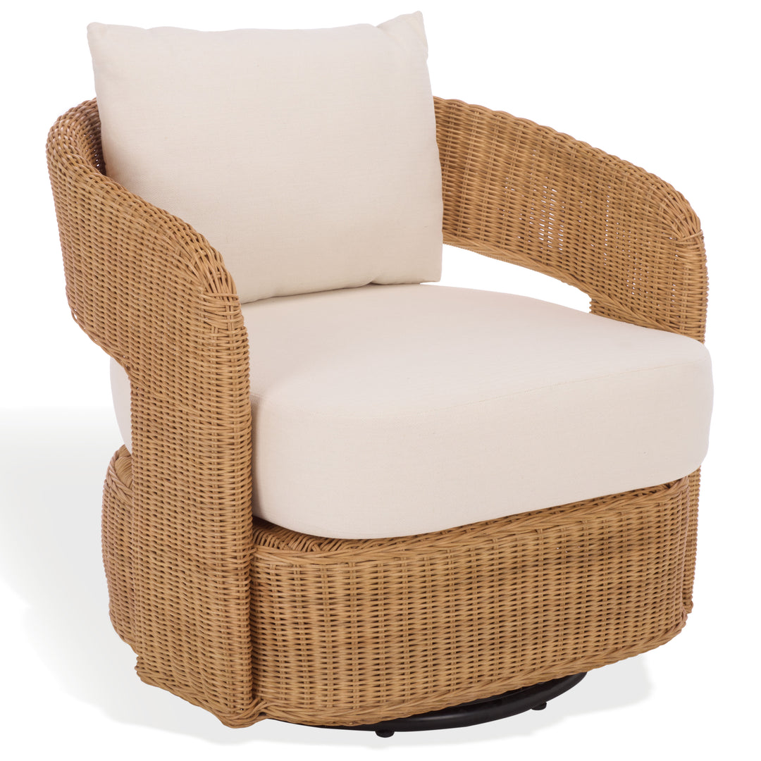 Safavieh Couture Leanna Rattan Swivel Chair