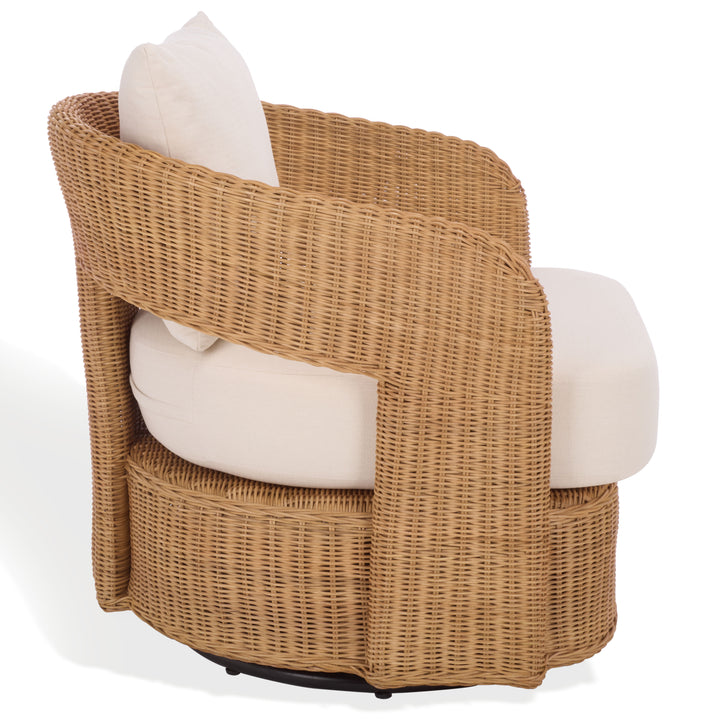 Safavieh Couture Leanna Rattan Swivel Chair