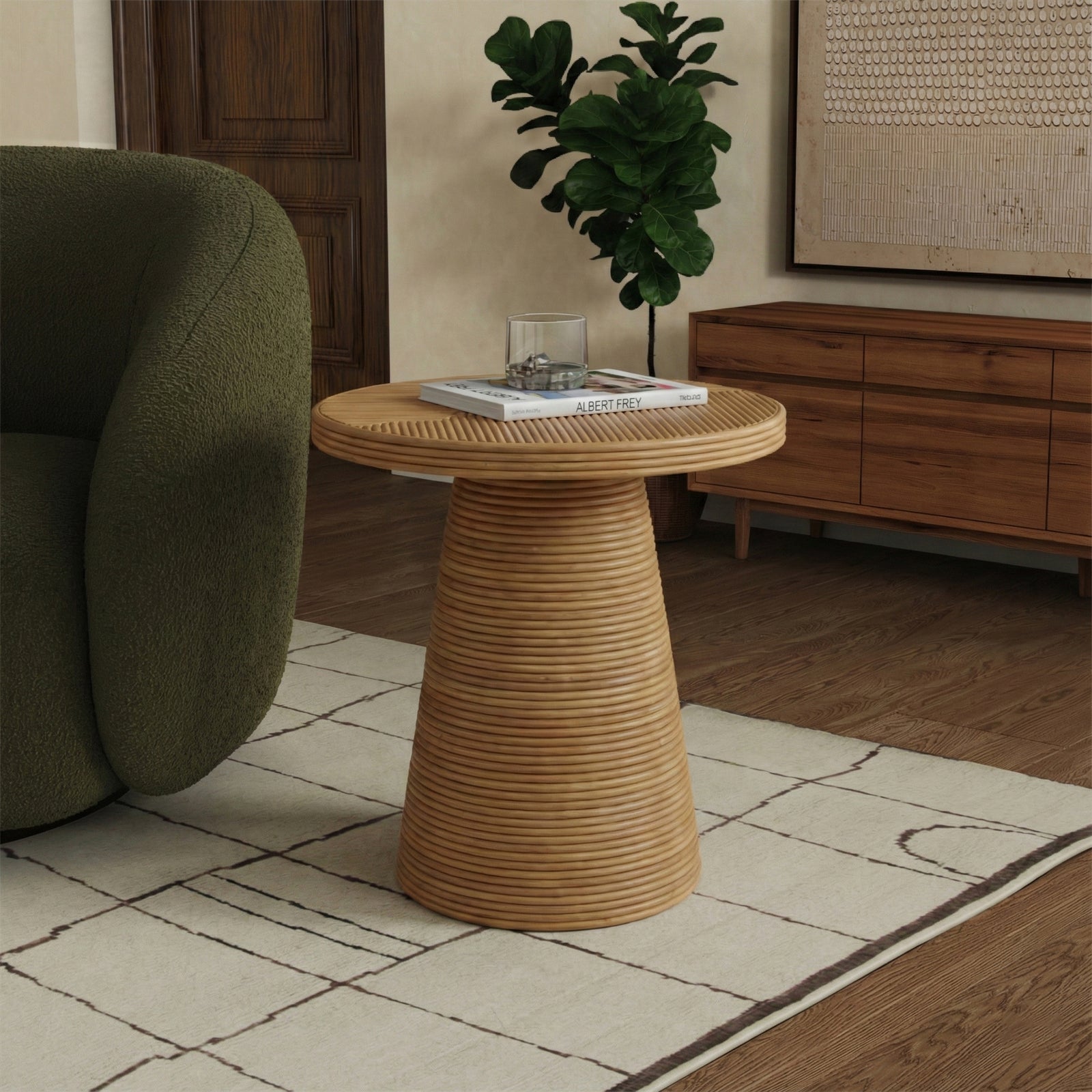 Safavieh Couture Vyvianna Rattan Accent Table