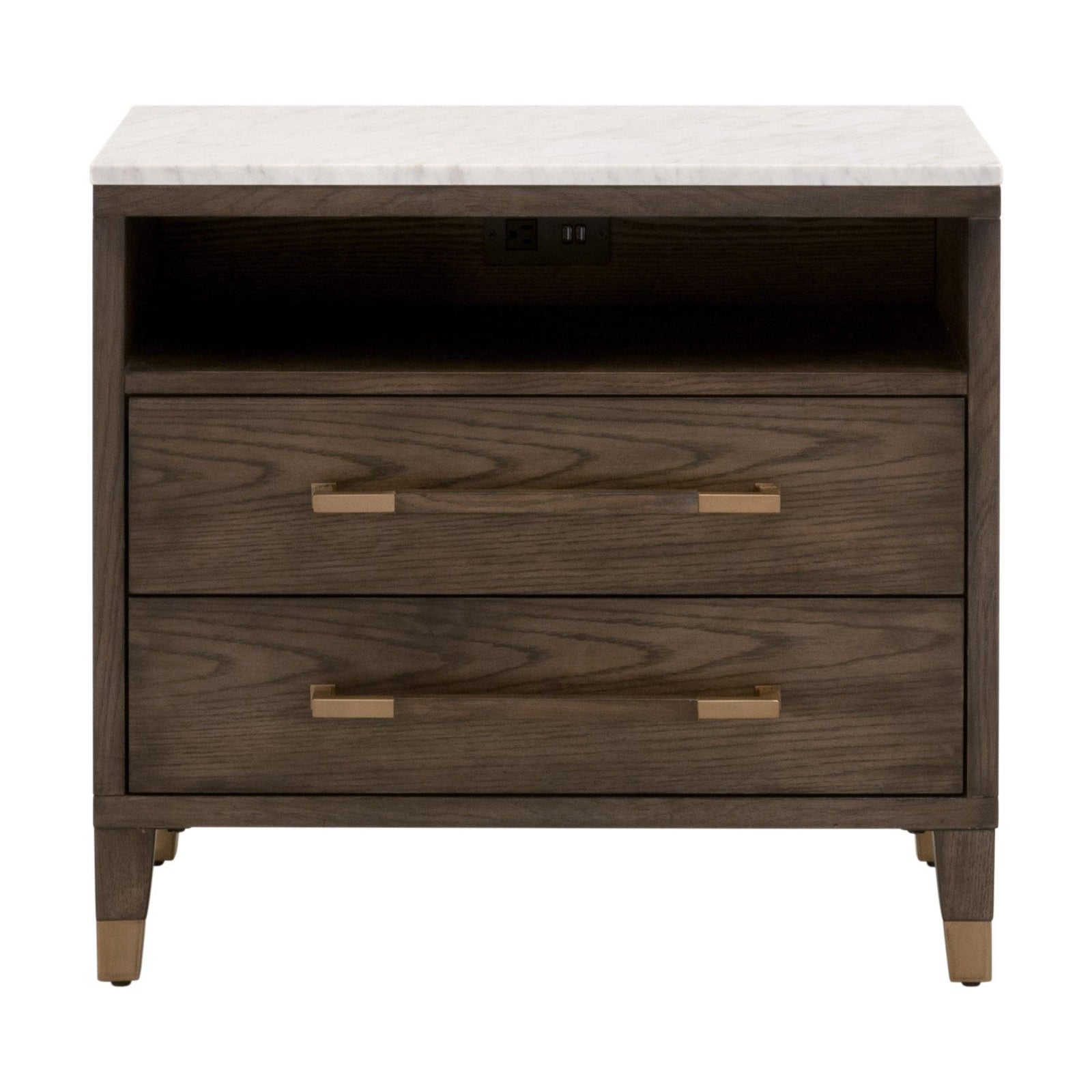 Essentials For Living - Cambria 2-Drawer Nightstand - 5250.DB-OAK/BIA | American Home Furniture