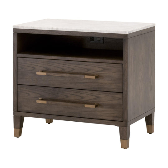 Essentials For Living - Cambria 2-Drawer Nightstand - 5250.DB-OAK/BIA | American Home Furniture