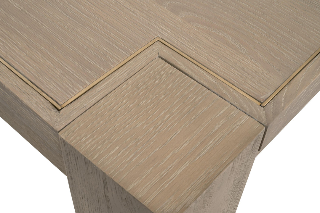 Smoke Gray Oak, Brushed Gold Inlay