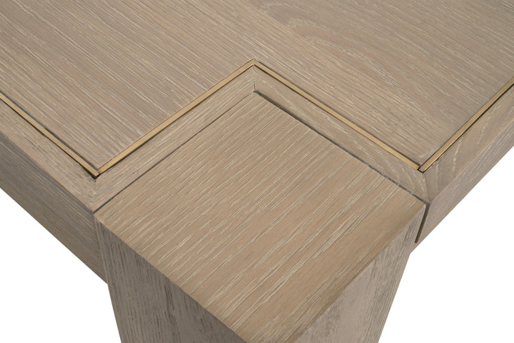Smoke Gray Oak, Brushed Gold Inlay