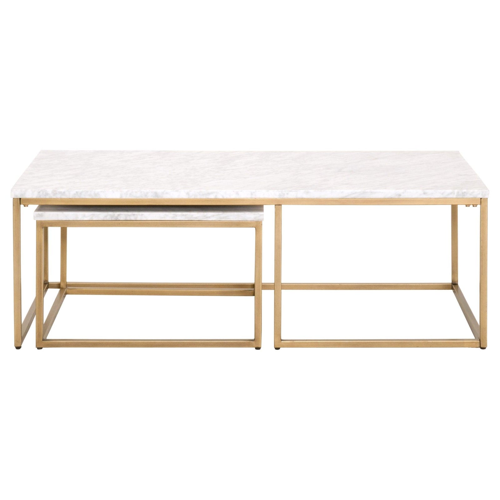 Essentials For Living - Carrera Nesting Coffee Table - 6100.BGLD/WHT | American Home Furniture