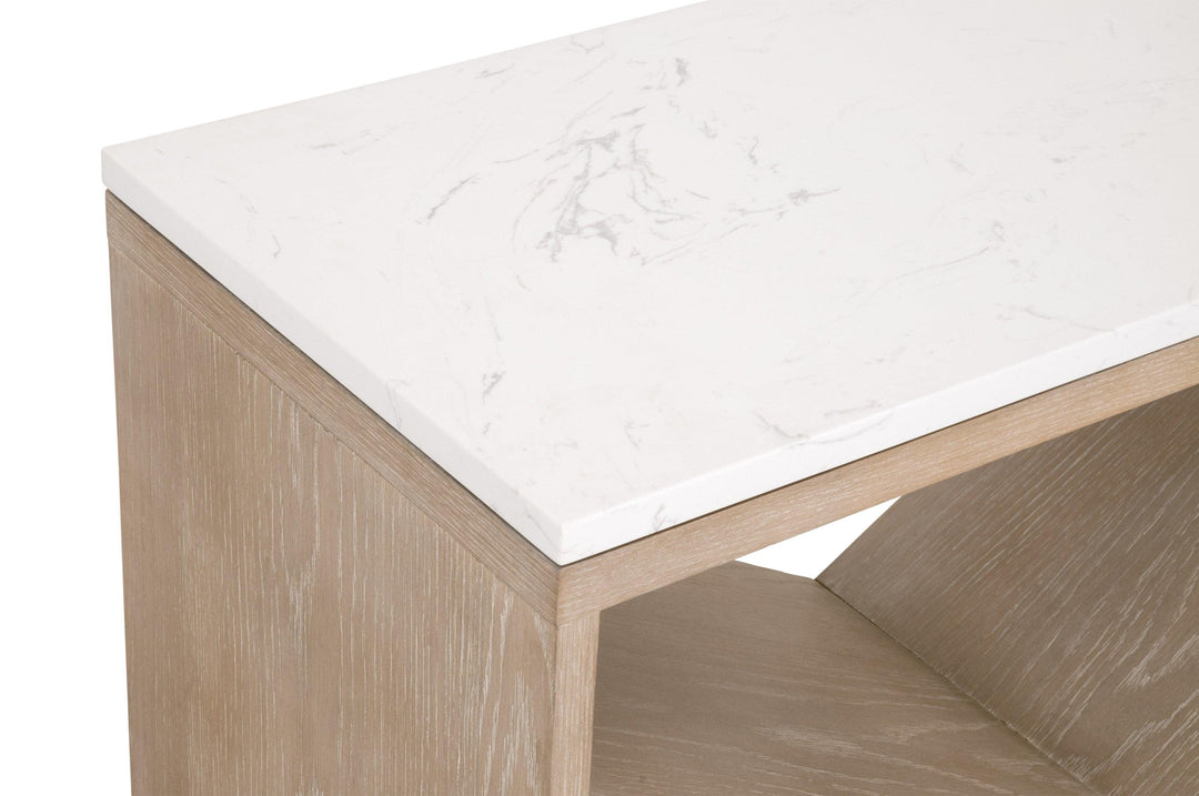 Table 8080 Essentials For Living Cellar Console Table - 8080.SGRY-OAK/WHTQ ...