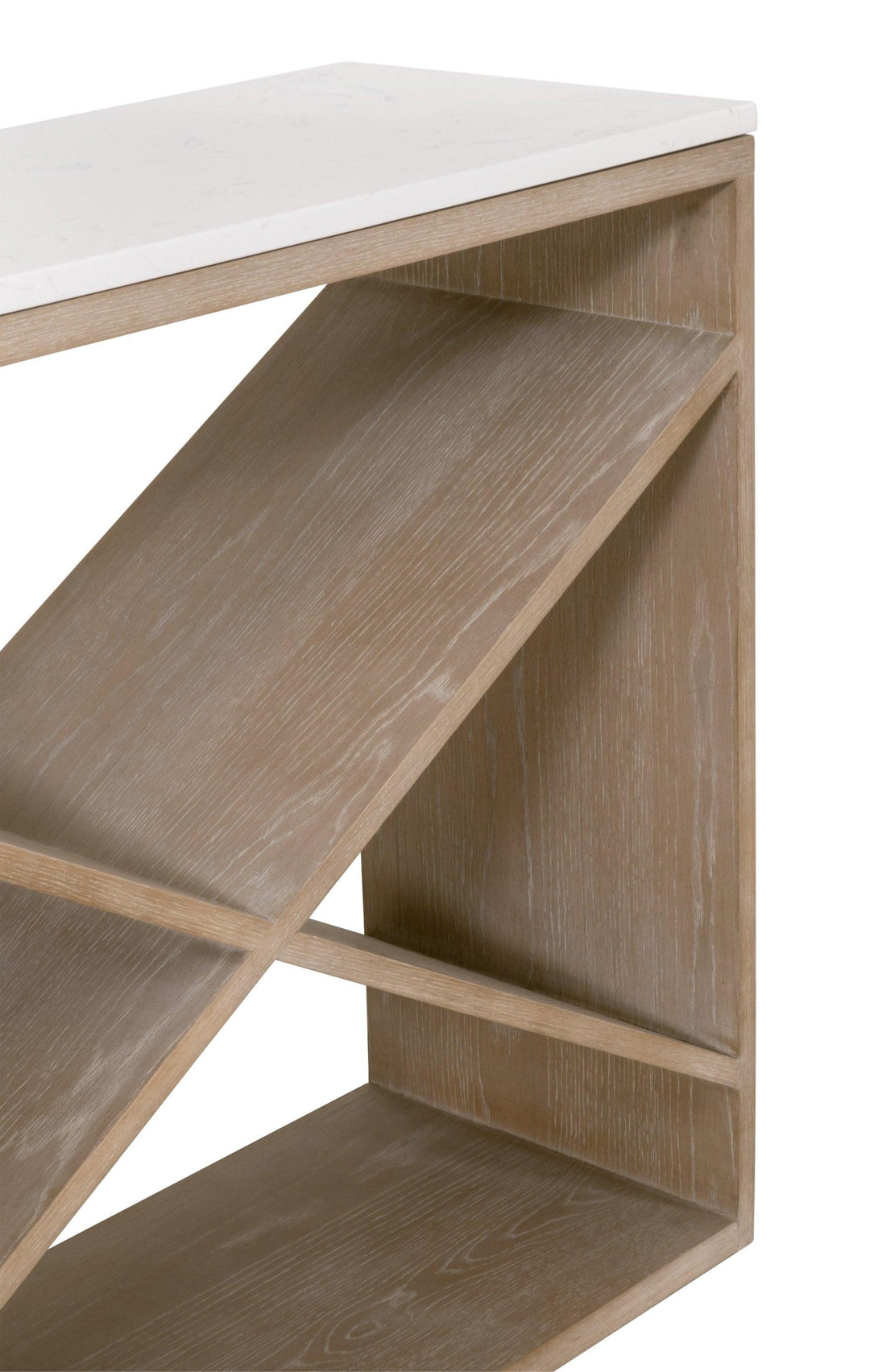 Table 8080 Essentials For Living Cellar Console Table - 8080.SGRY-OAK/WHTQ ...