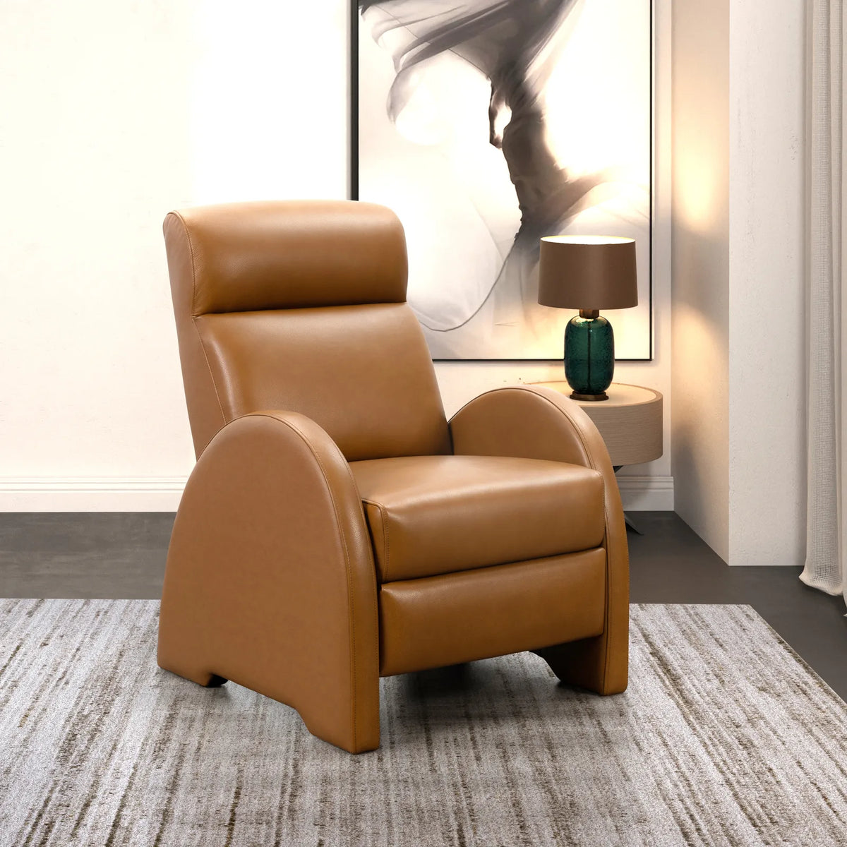 Clair Push Thru The Arms Recliner