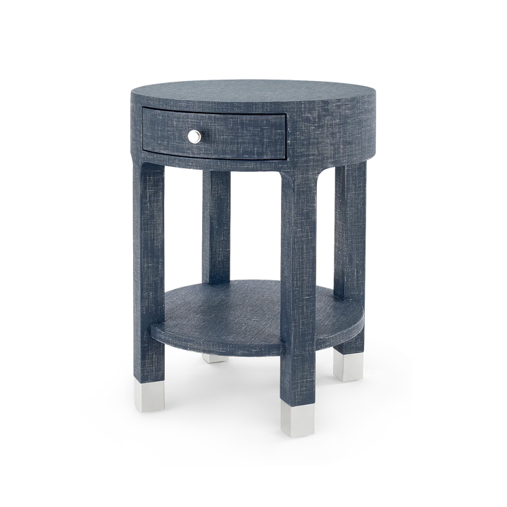 Dakota 1-Drawer Round Side Table