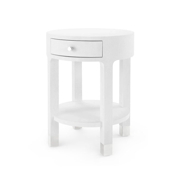 Dakota 1-Drawer Round Side Table