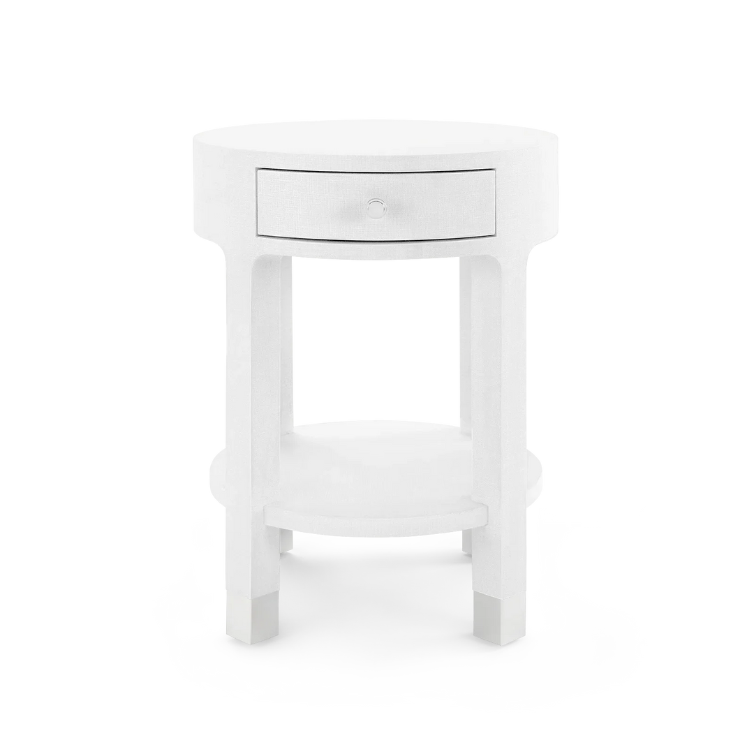 Dakota 1-Drawer Round Side Table