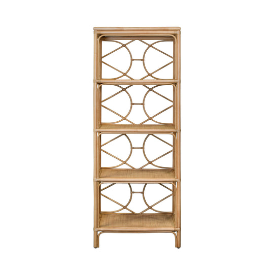 Decorative Back Etagere In Natural Rattan - DANIELLE NAT
