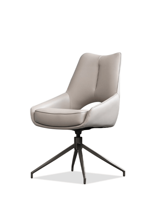 Buff Beige Leatherette/Black Powder Coated Steel Base