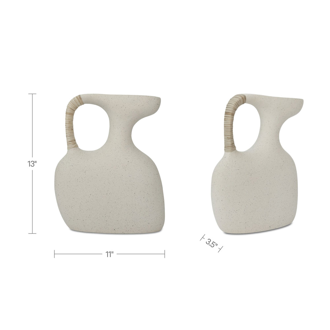 Vila 13In Sculptural Vessel Cream