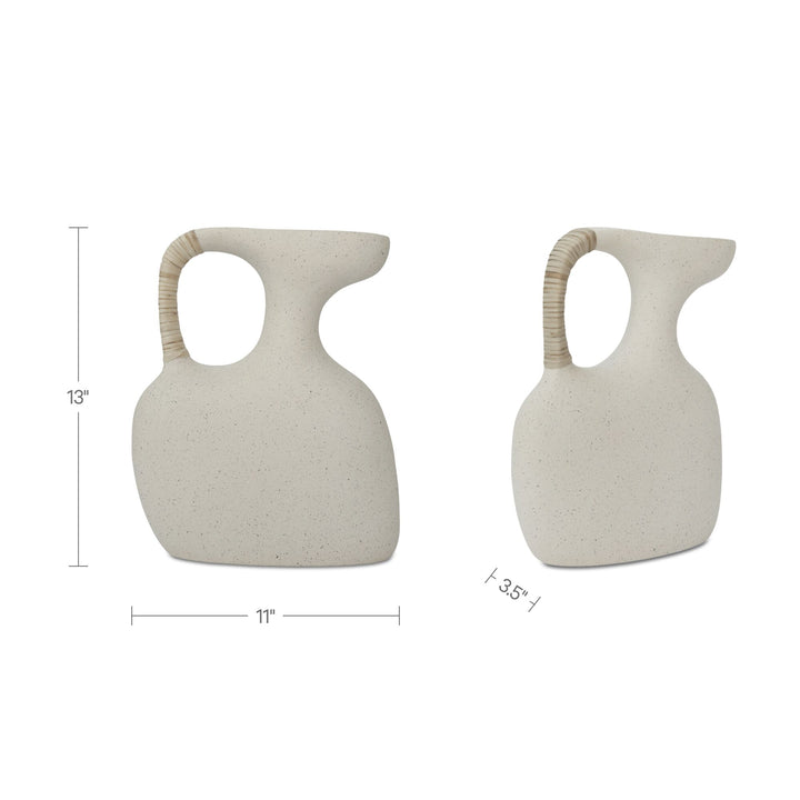 Vila 13In Sculptural Vessel Cream