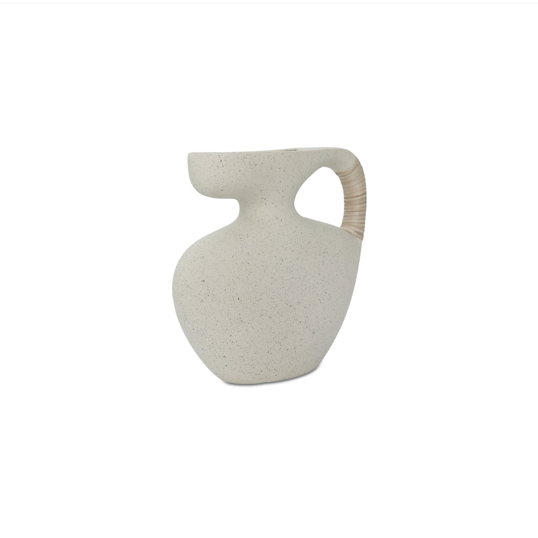 Vila 9.5In Sculptural Vessel Cream