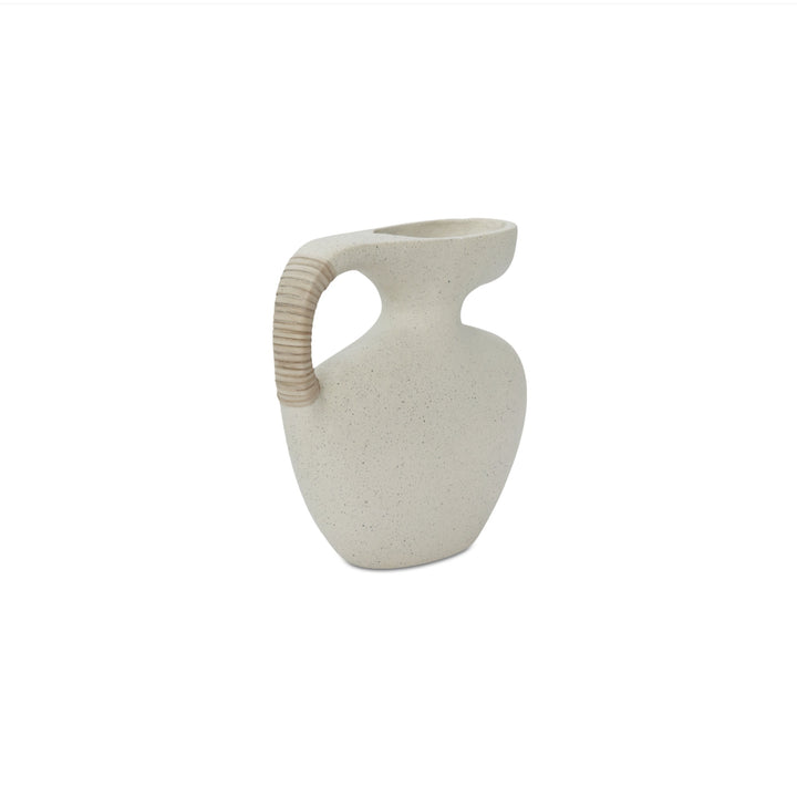 Vila 9.5In Sculptural Vessel Cream