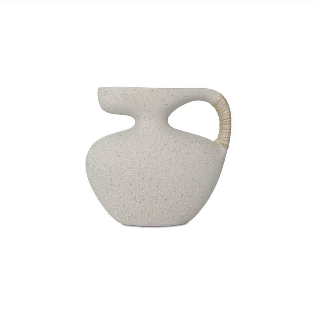 Vila 9.5In Sculptural Vessel Cream