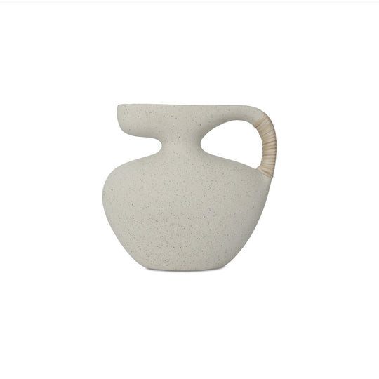 Vila 9.5In Sculptural Vessel Cream
