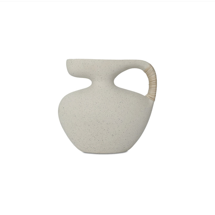 Vila 9.5In Sculptural Vessel Cream