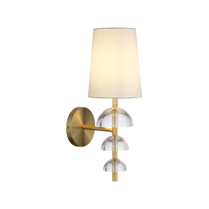 Sconce With Stacked Acrylic Hemisphere Detail In Antique Brass - DEMI ABR