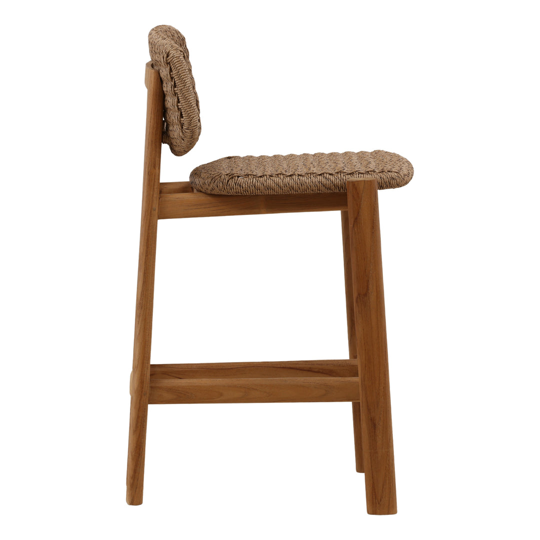 Alba Outdoor Counter Stool Light Brown — Profile