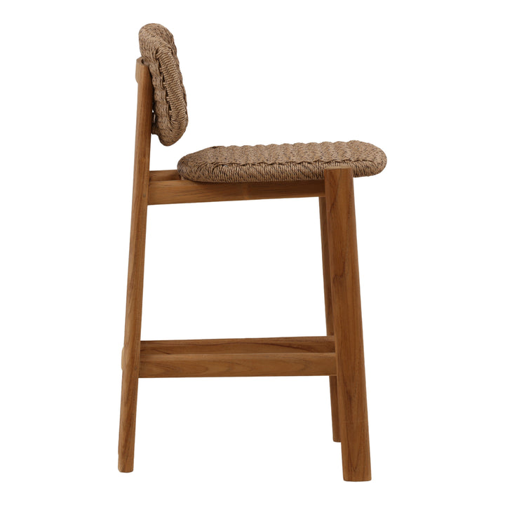 Alba Outdoor Counter Stool Light Brown — Profile