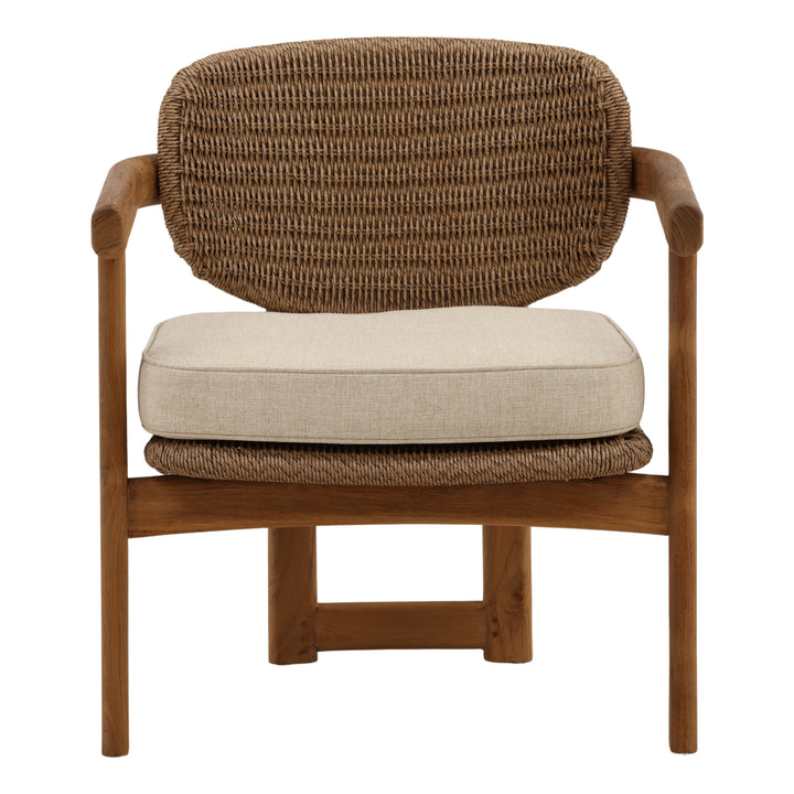 Alba Outdoor Occasional Chair Light Brown — Front