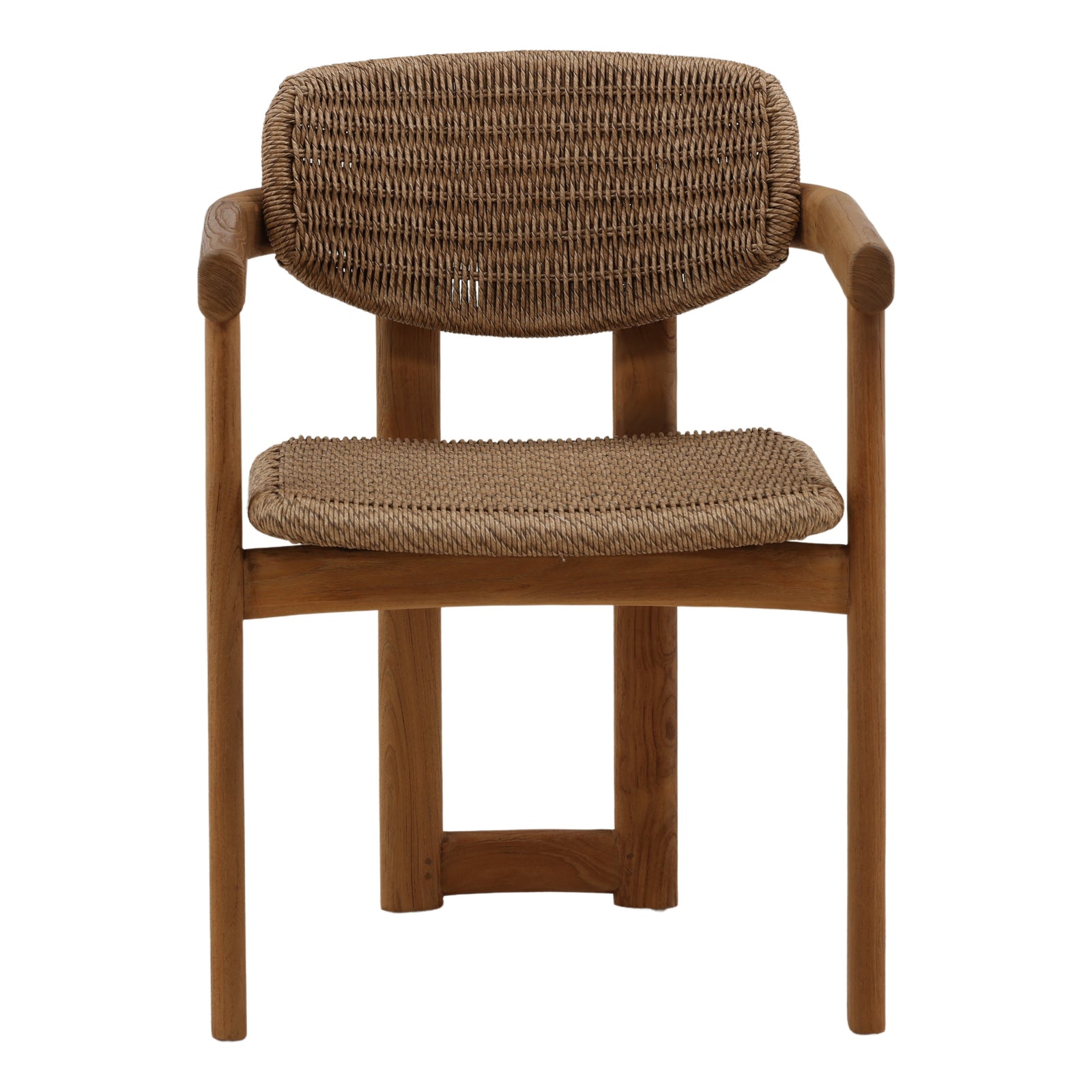 Alba Outdoor Dining Chair Light Brown — Front