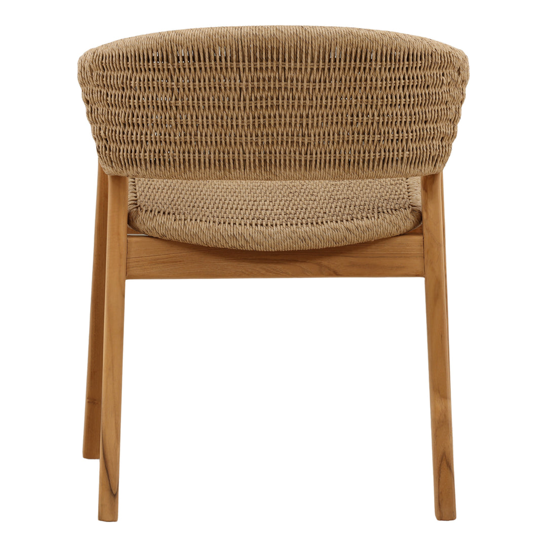 Arro Outdoor Dining Chair Natural — Back