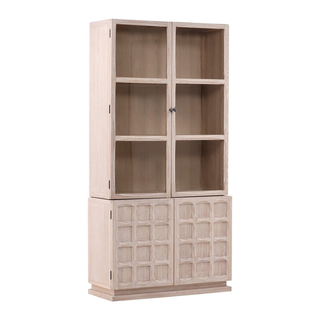 Harris Cabinet Whitewash - AmericanHomeFurniture