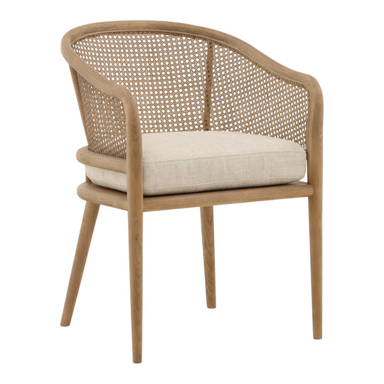 Camilie Dining Chair Beige — Front Three-Quarter