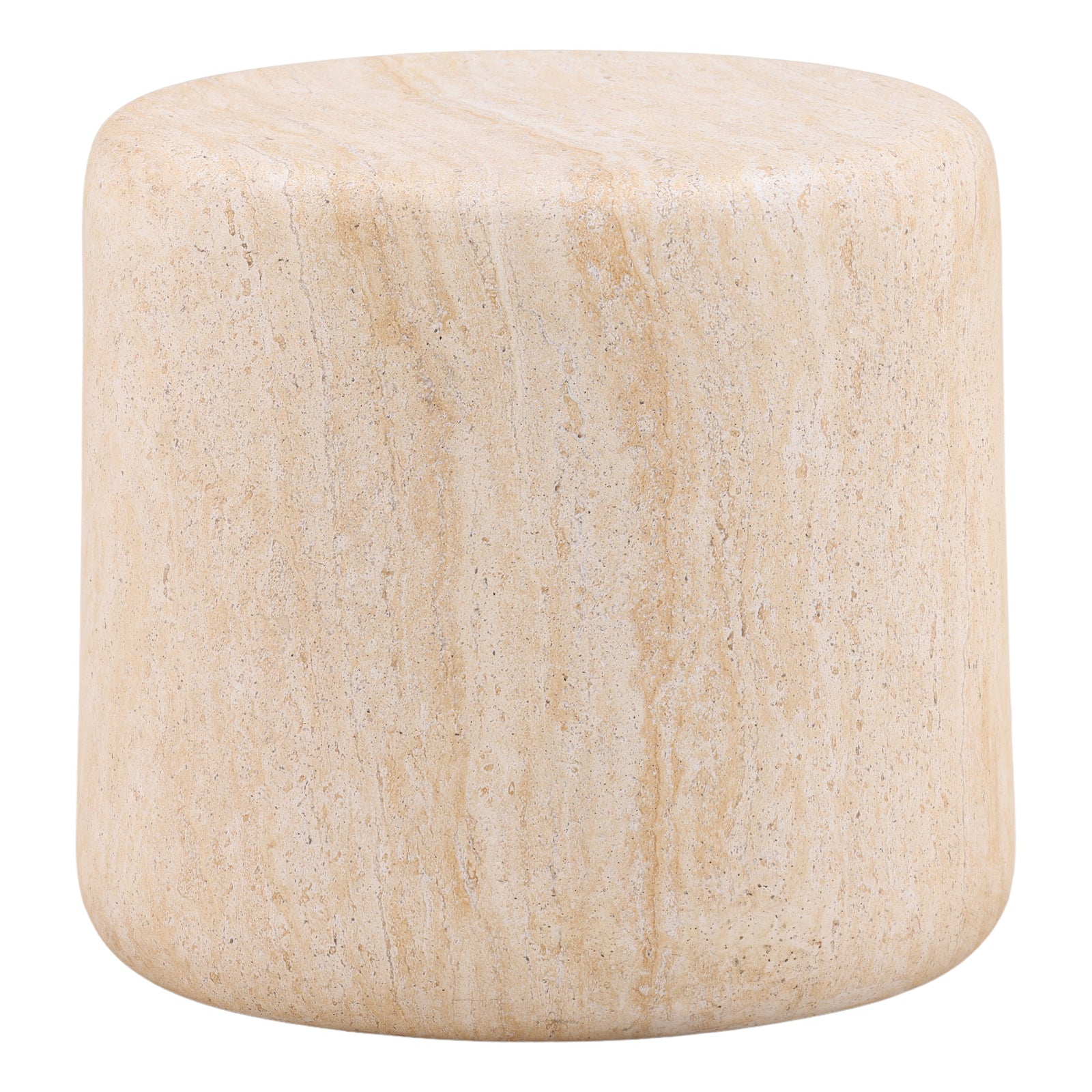 Lessarde Outdoor Side Table Natural — Front Three-Quarter