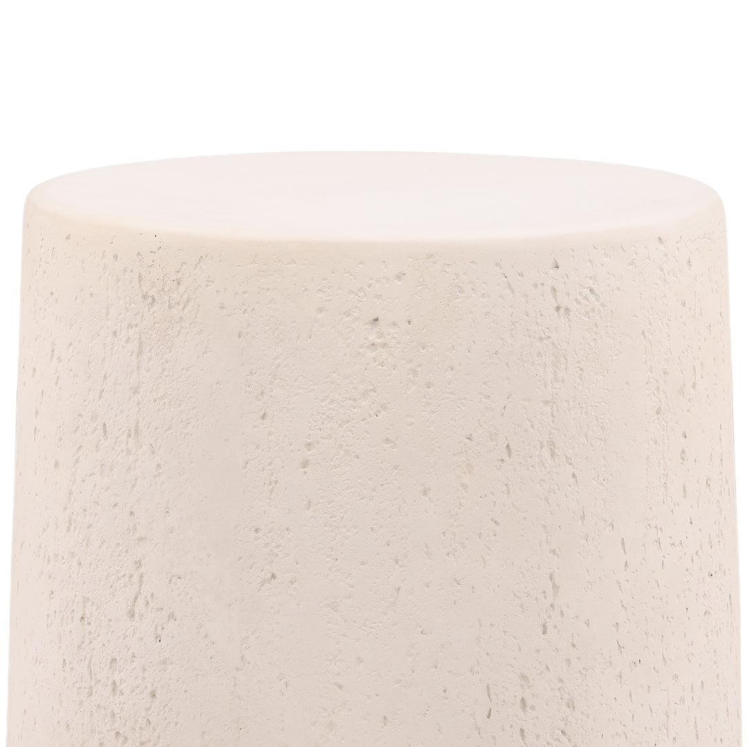 Milstone Outdoor Side Table Ivory — Detail 1