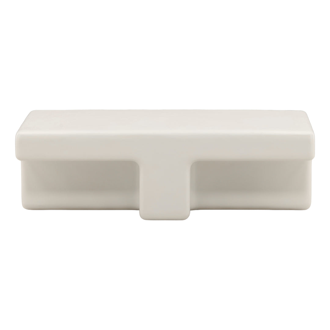 Teoh Outdoor Coffee Table White — Front