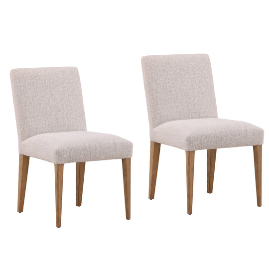 Larken Dining Chair Set of 2 Taupe — Front Three-Quarter
