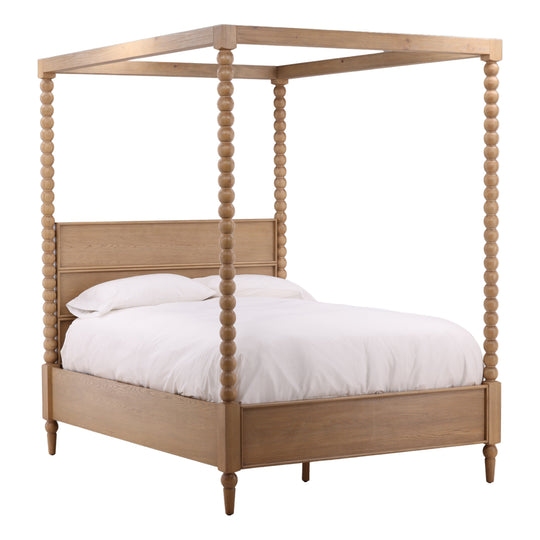 Marcelina Bed Queen Natural — Front Three-Quarter