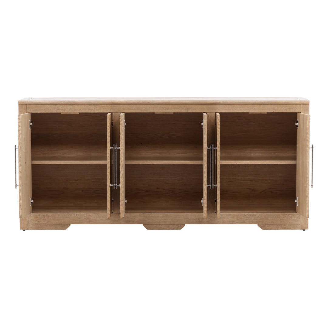 Delacruze Sideboard 80.3" Natural — Open Door