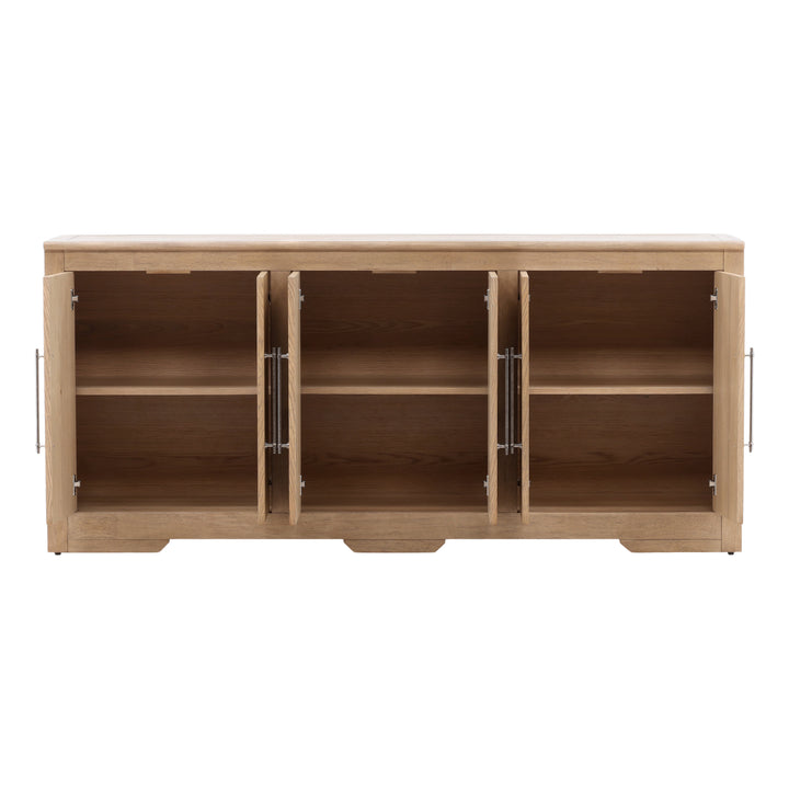 Delacruze Sideboard 80.3" Natural — Open Door