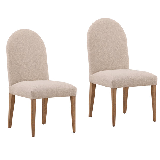 Themah Dining Chair Set of 2 Sand — Front Three-Quarter