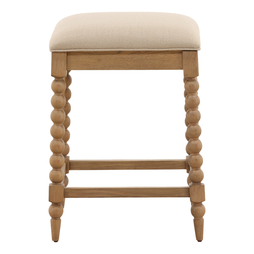 Marcelina Counter Stool Beige — Front